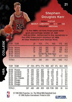 1996-97 Hoops #21 Steve Kerr Back