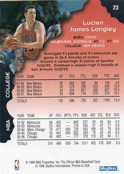 1996-97 Hoops #23 Luc Longley Back