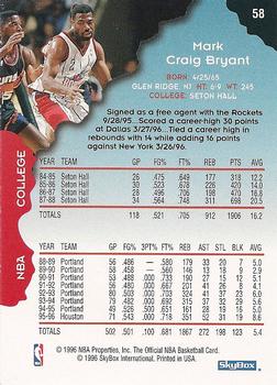 1996-97 Hoops #58 Mark Bryant Back