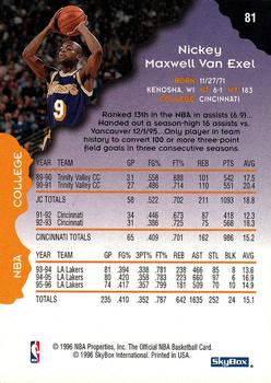 1996-97 Hoops #81 Nick Van Exel Back