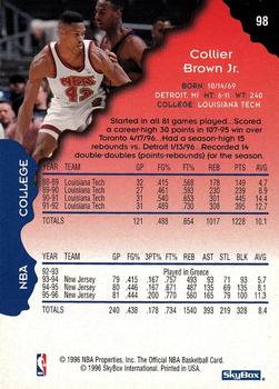 1996-97 Hoops #98 P.J. Brown Back