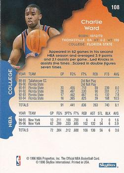 1996-97 Hoops #108 Charlie Ward Back