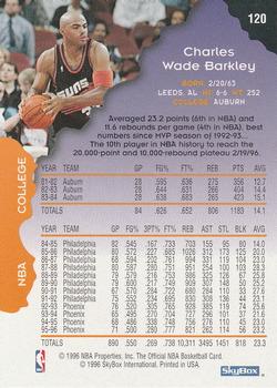 1996-97 Hoops #120 Charles Barkley Back