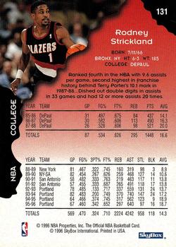 1996-97 Hoops #131 Rod Strickland Back