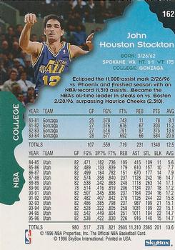 1996-97 Hoops #162 John Stockton Back