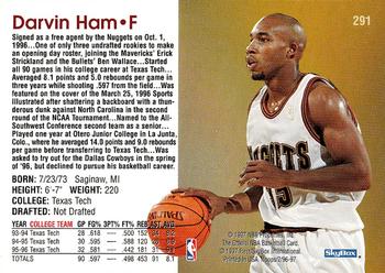 1996-97 Hoops #291 Darvin Ham Back