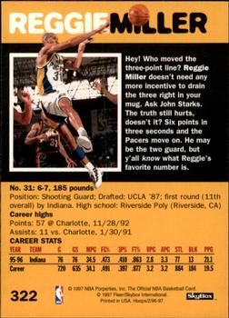 1996-97 Hoops #322 Reggie Miller Back