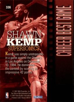 1996-97 Hoops #336 Shawn Kemp Back