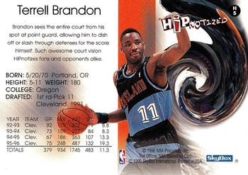1996-97 Hoops - Hipnotized #H5 Terrell Brandon Back