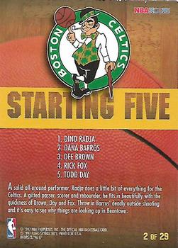 1996-97 Hoops - Starting Five #2 Dana Barros / Dee Brown / Todd Day / Rick Fox / Dino Radja Back