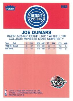 1996-97 Metal - Decade of Excellence #M2 Joe Dumars Back