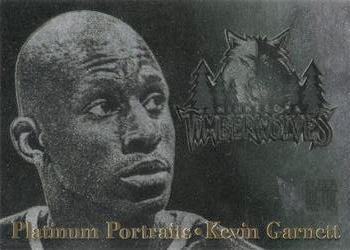 1996-97 Metal - Platinum Portraits #2 Kevin Garnett Front