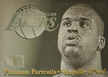 1996-97 Metal - Platinum Portraits #8 Shaquille O'Neal Front