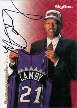 1996-97 SkyBox Premium - Autographics Black Ink #NNO Marcus Camby Front