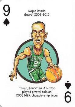2017 Hero Decks Boston Celtics Basketball Heroes Playing Cards #9♠ Rajon Rondo Front