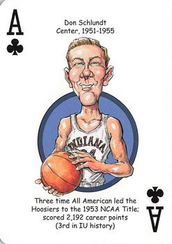 2014 Hero Decks Indiana Hoosiers Basketball Heroes Playing Cards #A♣ Don Schlundt Front