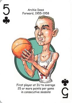 2014 Hero Decks Indiana Hoosiers Basketball Heroes Playing Cards #5♣ Archie Dees Front