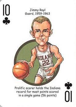 2014 Hero Decks Indiana Hoosiers Basketball Heroes Playing Cards #10♣ Jimmy Rayl Front