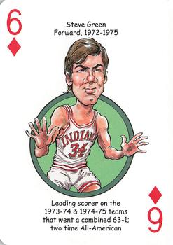 2014 Hero Decks Indiana Hoosiers Basketball Heroes Playing Cards #6♦ Steve Green Front