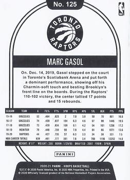 2020-21 Hoops #125 Marc Gasol Back