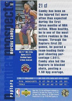 1996-97 SP #144 Marcus Camby Back
