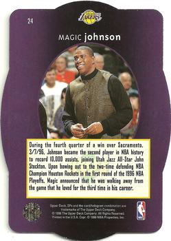 1996 SPx #24 Magic Johnson  Back