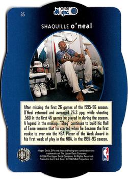 1996 SPx #35 Shaquille O'Neal  Back