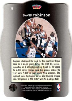 1996 SPx #43 David Robinson  Back