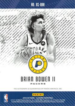 2019-20 Panini Illusions - Rookie Signs #RS-BBN Brian Bowen II Back