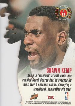 1996-97 Stadium Club - Fusion #F13 Shawn Kemp Back