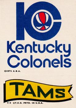 1973-74 Topps - Team Stickers #NNO Kentucky Colonels / Tams Front