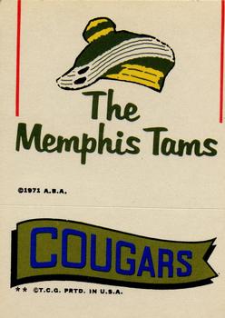 1973-74 Topps - Team Stickers #NNO Memphis Tams / Cougars Front