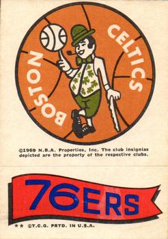 1973-74 Topps - Team Stickers #NNO Boston Celtics / 76ers Front