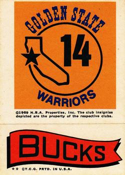 1973-74 Topps - Team Stickers #NNO Golden State Warriors / Bucks Front