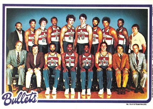 1980-81 Topps - Team Posters #16 Washington Bullets Front