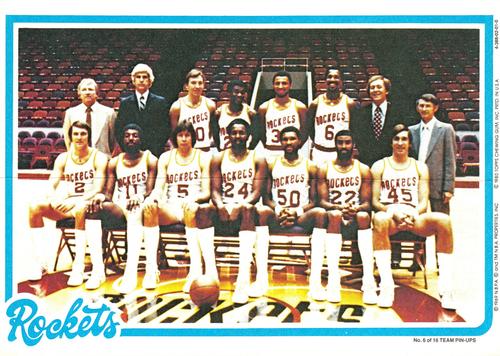 1980-81 Topps - Team Posters #6 Houston Rockets Front