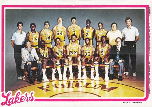 1980-81 Topps - Team Posters #8 Los Angeles Lakers Front