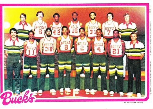 1980-81 Topps - Team Posters #9 Milwaukee Bucks Front