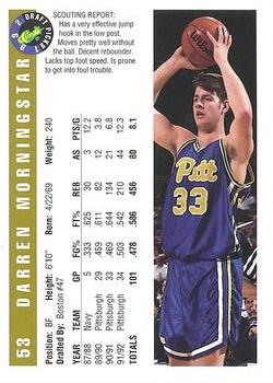1992 Classic Draft Picks - Gold #53 Darren Morningstar Back