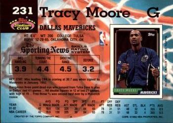 1992-93 Stadium Club - Members Only #231 Tracy Moore Back