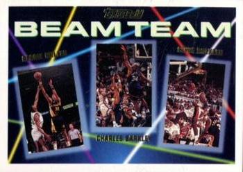 1992-93 Topps - Beam Team Gold #1 Reggie Miller / Charles Barkley /Clyde Drexler Front