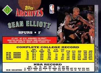 1992-93 Topps Archives - Gold #121 Sean Elliott Back