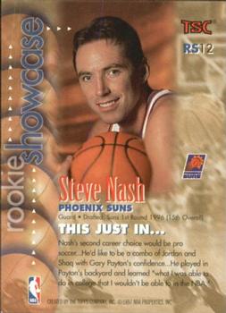 1996-97 Stadium Club - Rookie Showcase #RS12 Steve Nash Back