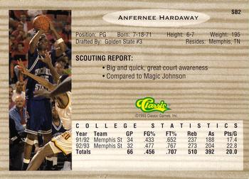 1993 Classic Draft Picks - Special Bonus #SB2 Anfernee Hardaway Back