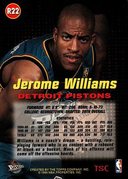 1996-97 Stadium Club - Rookies (Series One) #R22 Jerome Williams Back