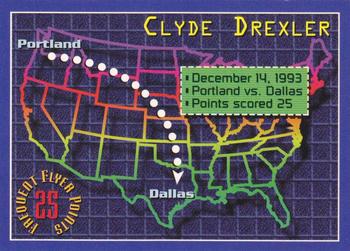 1993-94 Stadium Club - Frequent Flyer Points #5 Clyde Drexler Front