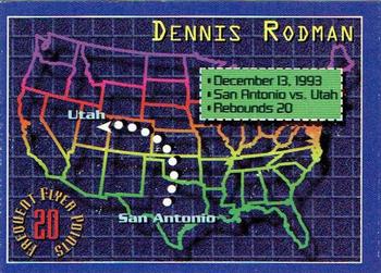 1993-94 Stadium Club - Frequent Flyer Points #2 Dennis Rodman Front