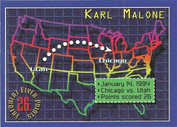 1993-94 Stadium Club - Frequent Flyer Points #5 Karl Malone Front