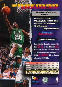1993-94 Stadium Club - 1994 NBA Finals Super Teams Exchange #13 Sherman Douglas Back