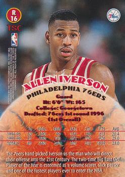 1996-97 Stadium Club - Rookies (Series Two) #R16 Allen Iverson Back